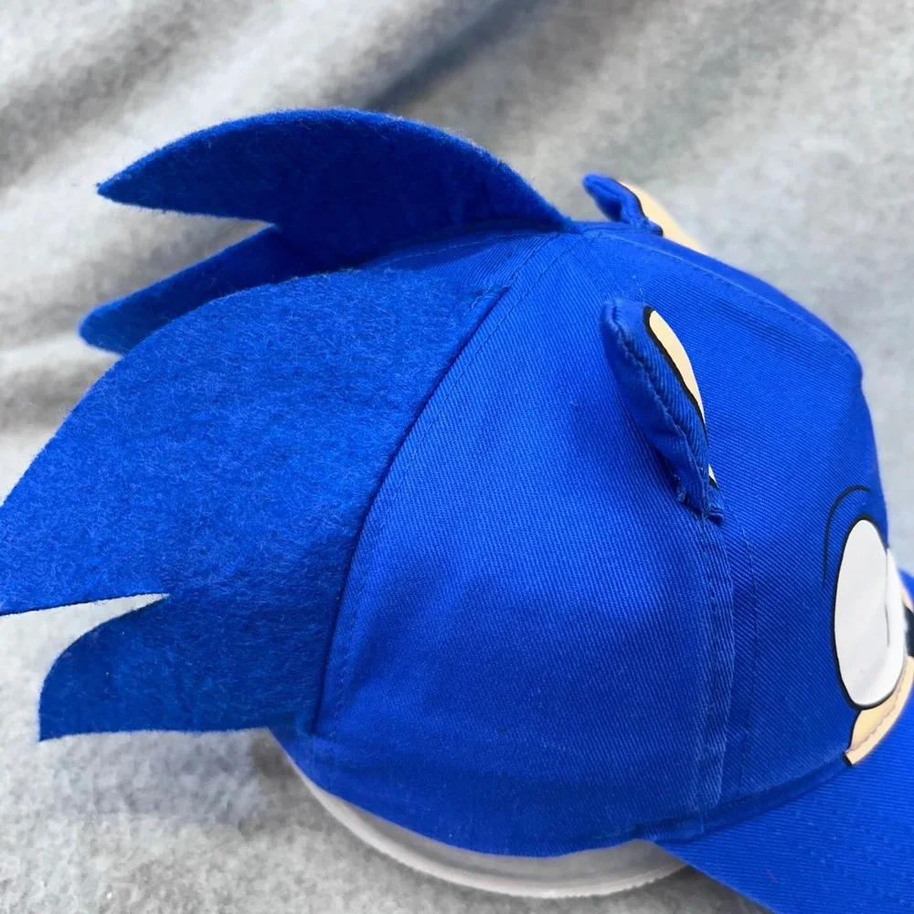 Sonic the Hedgehog Kids Blue SEGA Baseball Hat 3D Ears Quills Costume Cap OSFM